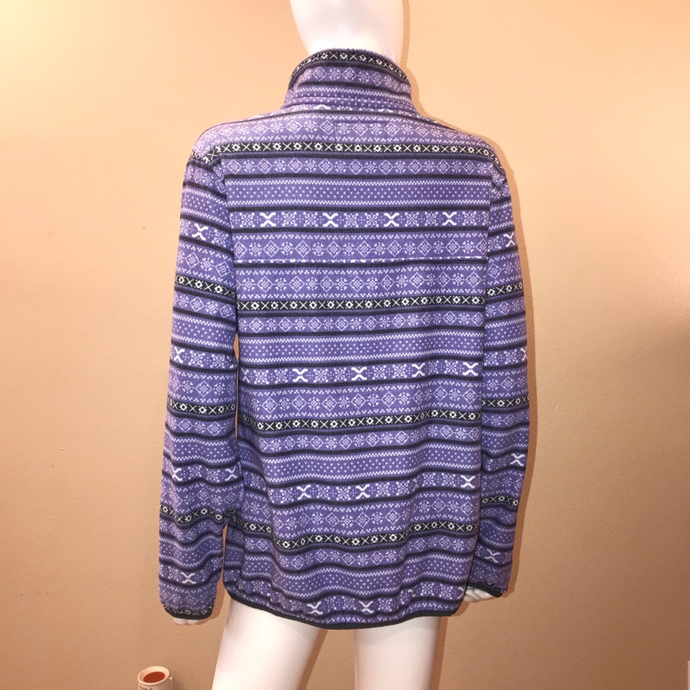 Jachs Cabin Fleece Pullover Sweater Womens Size Large Lavender Grey Outerwear - Picture 8 of 15